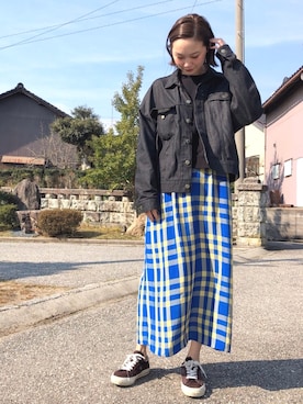 mioさんの「RIGID DENIM JACKET」を使ったコーディネート