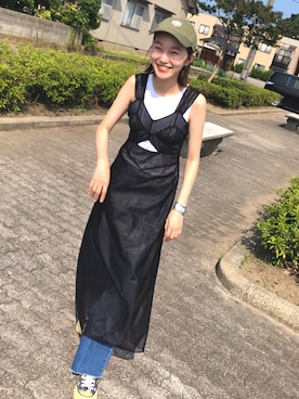 「LUC DNM （ラックデニム）のアイテム」を使った、mioさん（レディース・166cm）の夏コーディネート