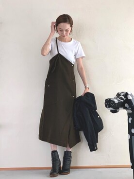 「EARIH（アーリ）のアイテム（スカート）」を使った、mioさん（レディース・166cm）の秋コーディネート