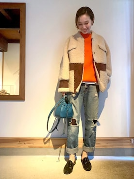 「Andersen-Andersen（アンデルセンアンデルセン）のアイテム」を使った、mioさん（レディース・166cm）の冬コーディネート