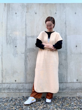 「NASA（ナサ）のアイテム」を使った、mioさん（レディース・166cm）の春コーディネート