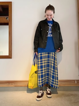 「JOHN LAWRENCE SULLIVAN（ジョンローレンスサリバン）のアイテム（ジャケット/アウター）」を使った、mioさん（レディース・166cm）の春コーディネート