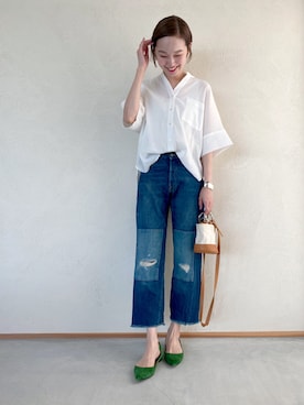 「EDITION（エディション）のアイテム（バッグ）」を使った、mioさん（レディース・166cm）の夏コーディネート