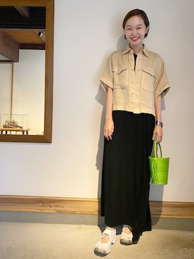 「PERVERZE（パーバーズ）のアイテム（ワンピース/ドレス）」を使った、mioさん（レディース・166cm）の夏コーディネート