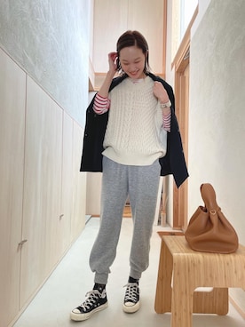「mignon（ミニョン）のアイテム（ジャケット/アウター）」を使った、mioさん（レディース・166cm）の冬コーディネート