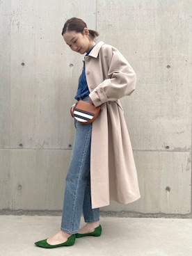 「mignon（ミニョン）のアイテム（ジャケット/アウター）」を使った、mioさん（レディース・166cm）の春コーディネート