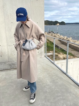 「mignon（ミニョン）のアイテム（帽子）」を使った、mioさん（レディース・166cm）の春コーディネート