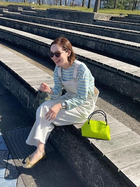 「mignon（ミニョン）のアイテム（オールインワン・サロペット）」を使った、mioさん（レディース・166cm）の春コーディネート