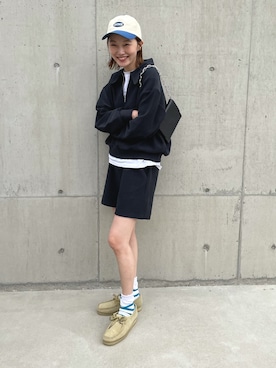 「mignon（ミニョン）のアイテム（帽子）」を使った、mioさん（レディース・166cm）の春コーディネート