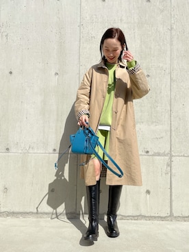 「mignon（ミニョン）のアイテム（ジャケット/アウター）」を使った、mioさん（レディース・166cm）の春コーディネート