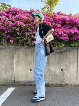 「mignon（ミニョン）のアイテム（帽子）」を使った、mioさん（レディース・165cm）の春コーディネート
