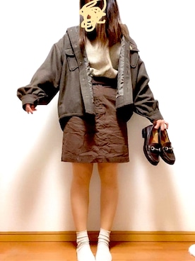 「moitytto」｜「アイテム（その他アウター）」を使った、kakipiさん（レディース・159cm）の秋コーディネート
