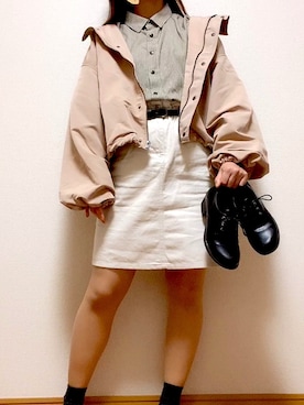 「apres jour（アプレジュール）のアイテム（マウンテンパーカー）」を使った、kakipiさん（レディース・159cm）の秋コーディネート