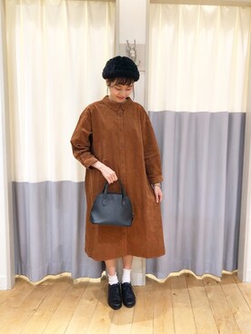 Samansa Mos2 サマンサ モスモス の コーデュロイシャツワンピース ワンピース Wear