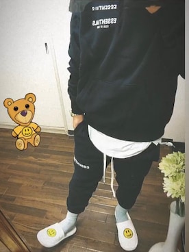 「Yeezy（イージー）のアイテム（レッグウェア）」を使った、shibachannnさん（メンズ・162cm）の秋コーディネート