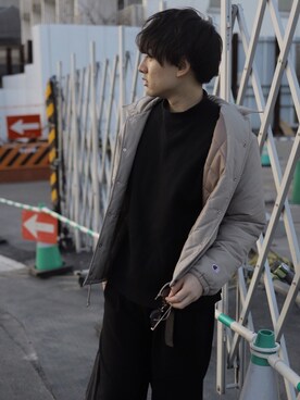 「CLANE（クラネ）のアイテム（スウェット）」を使った、Hirokiさん（メンズ・177cm）の春コーディネート