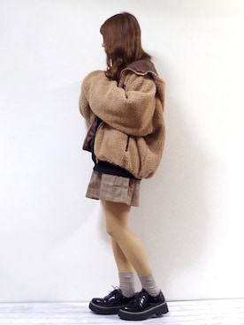 「ADOLESCENCE （アドレセンス）のアイテム（ブルゾン）」を使った、ぽーさん（レディース・148cm）の秋コーディネート