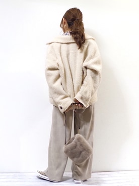 「haco!（ハコ）のアイテム（ブルゾン）」を使った、ぽーさん（レディース・148cm）の秋コーディネート