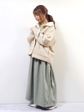 「haco!（ハコ）のアイテム（ブルゾン）」を使った、ぽーさん（レディース・148cm）の冬コーディネート