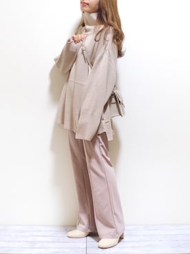 「sakishimatokyo（サキシマトーキョー）のアイテム（ニット/セーター）」を使った、ぽーさん（レディース・148cm）の冬コーディネート