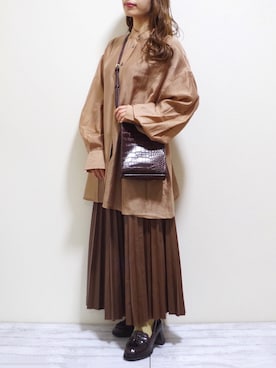「AmbreNeige」｜「アイテム（ローファー）」を使った、ぽーさん（レディース・148cm）の春コーディネート