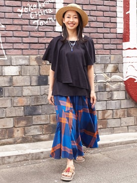 「チャイハネ（チャイハネ）のアイテム（その他トップス）」を使った、Zenyaさん（レディース・158cm）の春コーディネート