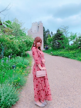 「Supreme.La.La.（シュープリームララ）のアイテム（ワンピース/ドレス）」を使った、成瀬心美さん（レディース・147cm）の春コーディネート