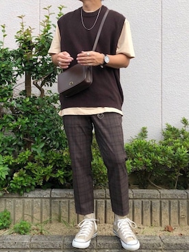 「アイテム（チャーム）」を使った、えーきち【62kg】さん（メンズ・169cm）の秋コーディネート