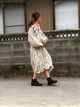「rag & bone（ラグアンドボーン）のアイテム（ブーツ）」を使った、パン子さん（レディース・172cm）の冬コーディネート