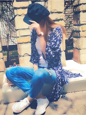 桧山えり梛さん（レディース・174cm）の春コーディネート