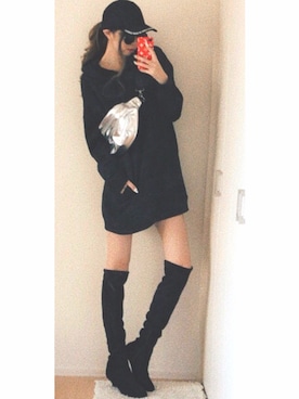 桧山えり梛さん（レディース・174cm）の春コーディネート