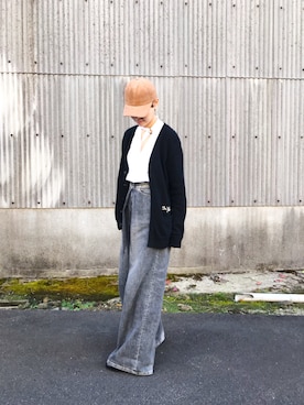 「STIFF（スティッフ）のアイテム」を使った、Chinkkarinさん（レディース・165cm）の冬コーディネート