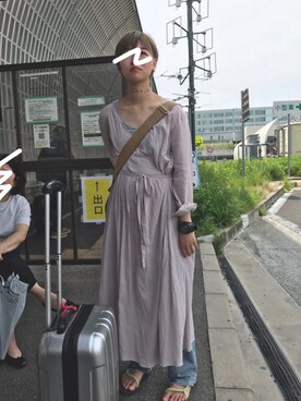 「金髪ショート」｜「アイテム（ワンピース/ドレス）」を使った、Chinkkarinさん（レディース・165cm）の夏コーディネート