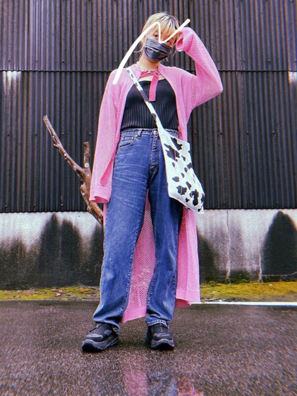 「Littlesuzie、knt365、厚底スニーカー」｜「little $uzieのアイテム（ワンピース/ドレス、ピンク系）」を使った、Chinkkarinさん（レディース・165cm）の夏コーディネートの1枚目の写真