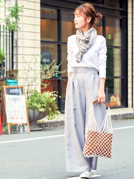 「フィッシュネットバッグ」｜ALTROSE_officialさん（レディース・161cm）の夏コーディネート