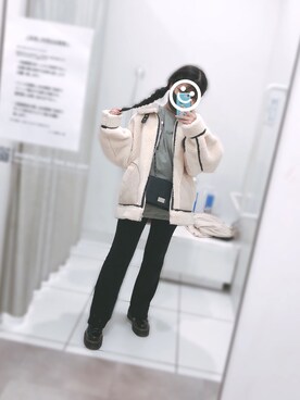 「ANDGEEBEE（アンジービー）のアイテム」を使った、しのさん（レディース・154cm）の冬コーディネート