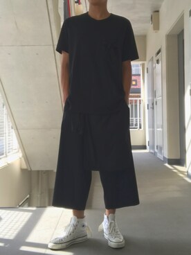 Yohji Yamamoto - サルエルハーフパンツ - men - コットン/ウール - 4