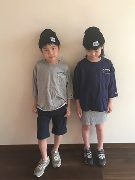 「Lee（リー）のアイテム（帽子）」を使った、R♡Sさん（キッズ・124cm）の春コーディネート