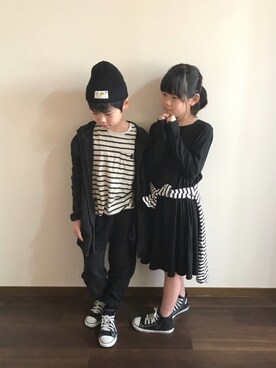 「abcd（ナシ）のアイテム（ワンピース/ドレス）」を使った、R♡Sさん（キッズ・126cm）の冬コーディネート