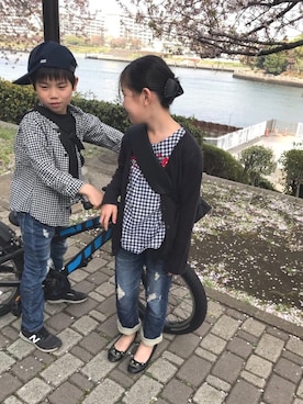 「Right-on（ライトオン）のアイテム（パンプス）」を使った、R♡Sさん（キッズ・126cm）の春コーディネート