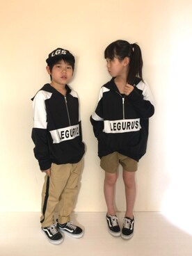 「LEGURUS STANDARD（レグルススタンダード）のアイテム（キャップ）」を使った、R♡Sさん（キッズ・135cm）の春コーディネート