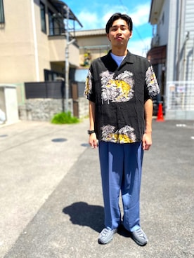 「虎柄」｜古着屋olfeさん（メンズ・175cm）の春コーディネート