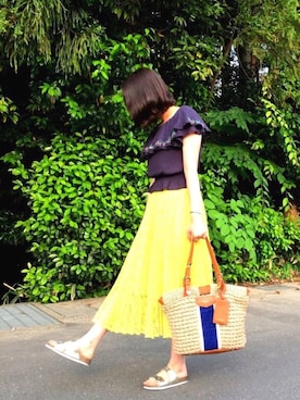 「Samantha Tiara（サマンサティアラ）のアイテム（ネックレス）」を使った、ななみさん（レディース・156cm）の夏コーディネート