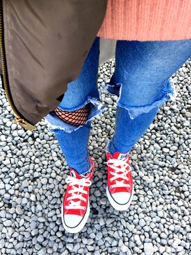 「イチゴ狩り」｜「アイテム（ブルゾン）」を使った、Miyuki さん（レディース・156cm）の春コーディネート