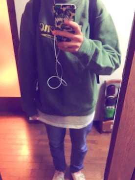 「アイテム（スウェット）」を使った、てるやさん（メンズ・170cm・10代）の冬コーディネート