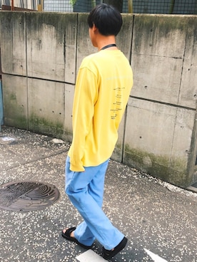 「ANDERSSON BELL（アンダースンベル）のアイテム（Tシャツ/カットソー）」を使った、eiseiiwamiさん（メンズ・175cm）の夏コーディネート