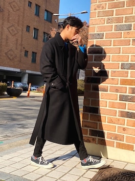 「ANDERSSON BELL（アンダースンベル）のアイテム（ジャケット/アウター）」を使った、eiseiiwamiさん（メンズ・175cm）の冬コーディネート