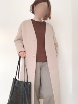 「koe（コエ）のアイテム（その他アウター）」を使った、kamaboco☺︎さん（レディース・158cm）の冬コーディネート