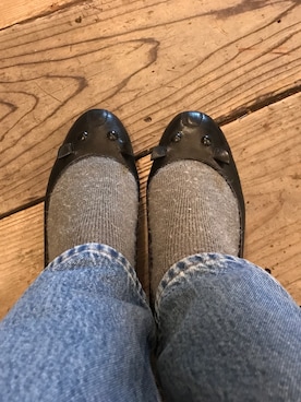 「Marc by Marc Jacobs（マークバイマークジェイコブス）のアイテム（バレエシューズ）」を使った、mikaさん（レディース・164cm）の冬コーディネート