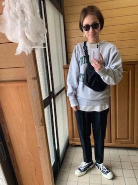 「BEAMS（ビームス）のアイテム（ピアス（両耳用））」を使った、uk ☻ ukさん（レディース・160cm）の冬コーディネート